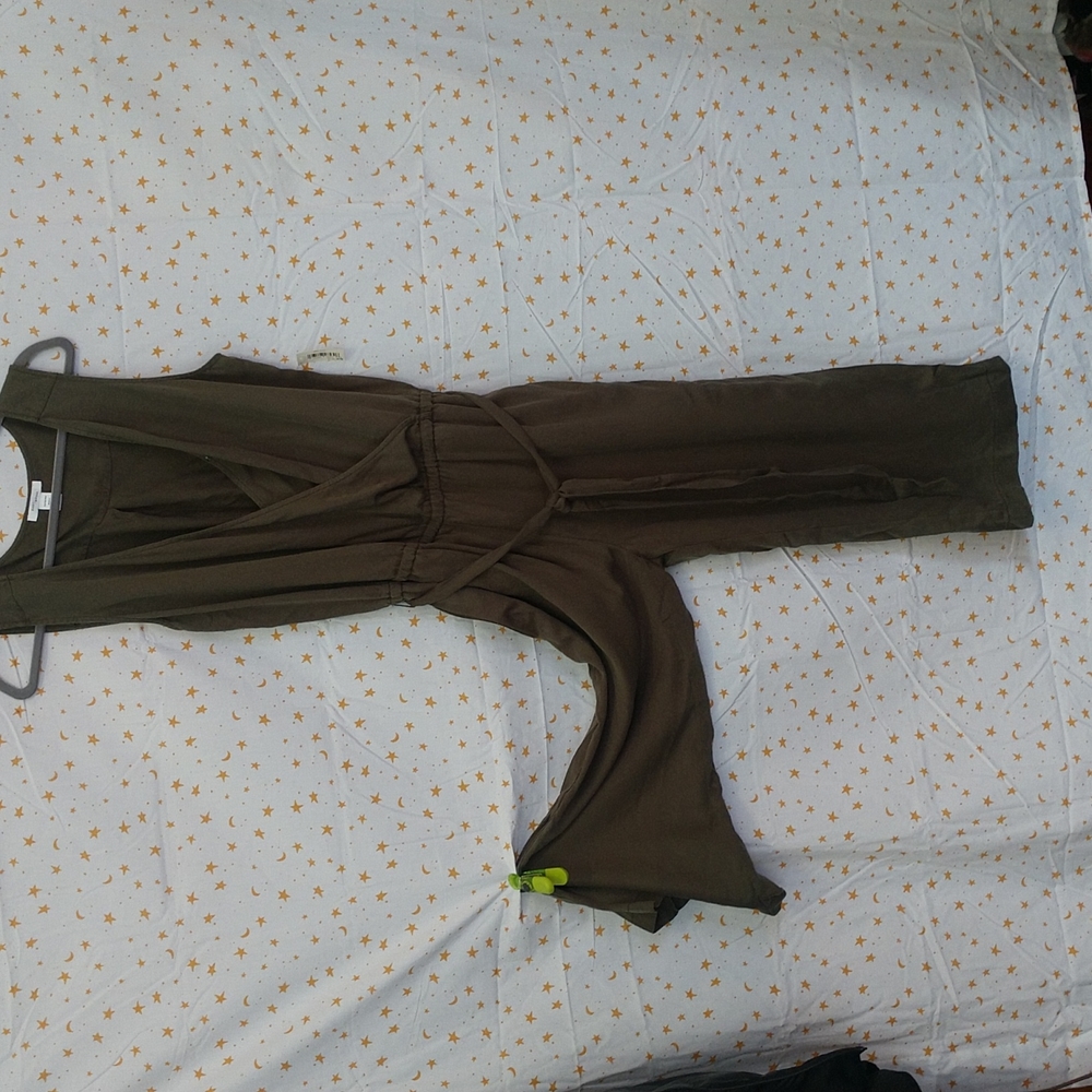 Olive jumpsuit women's large size 12